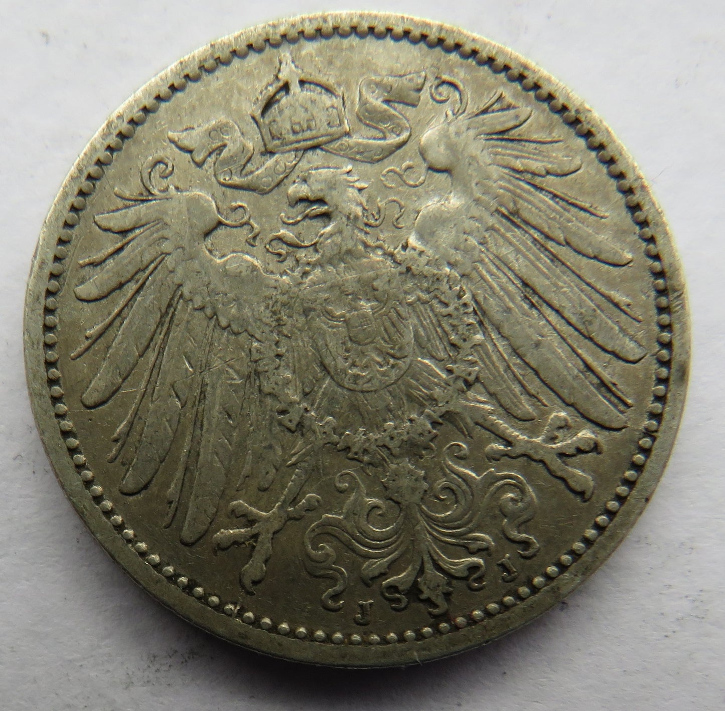 1901-J Germany Silver One Mark Coin