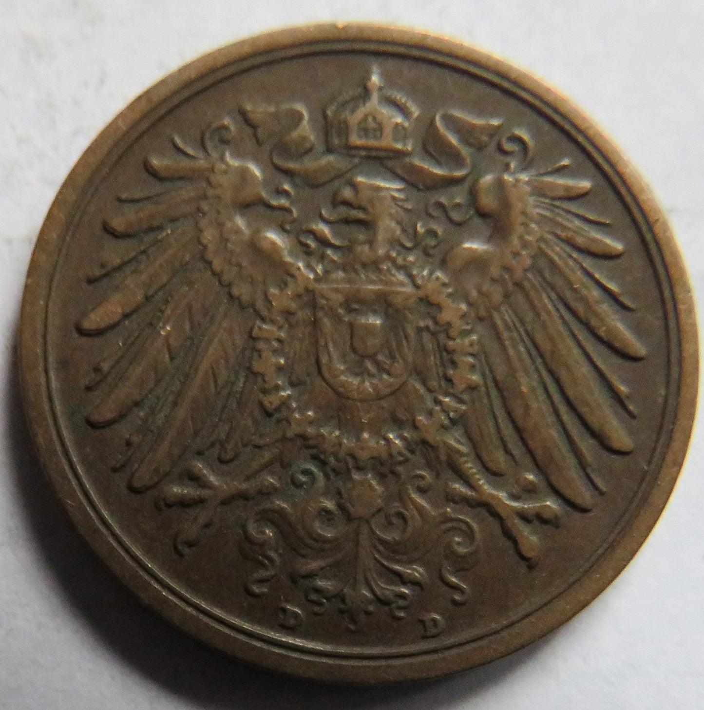 1907-D Germany - Empire 2 Pfennig Coin