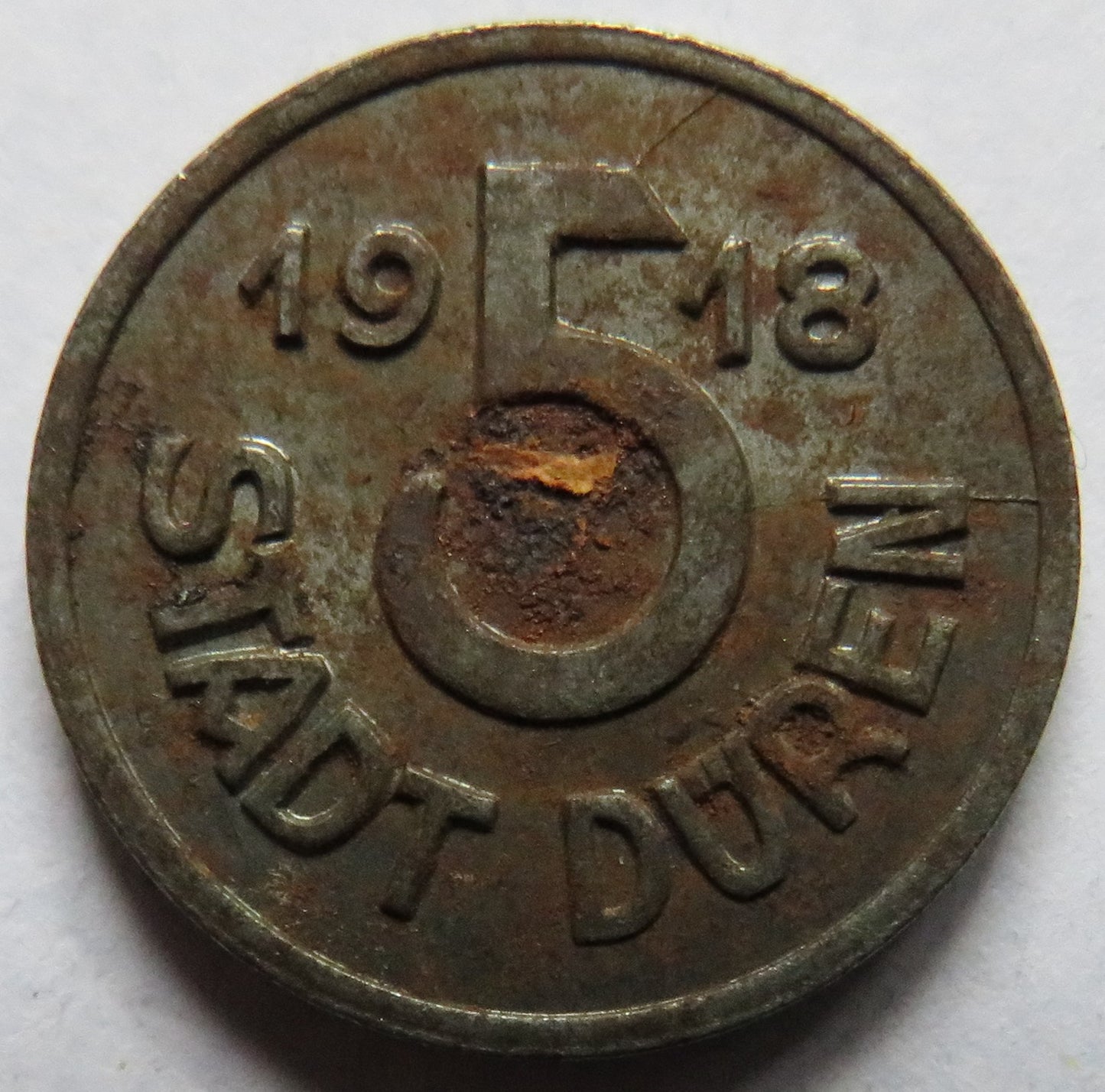 1918 Germany Stadt Düren 5 Pfennig Coin