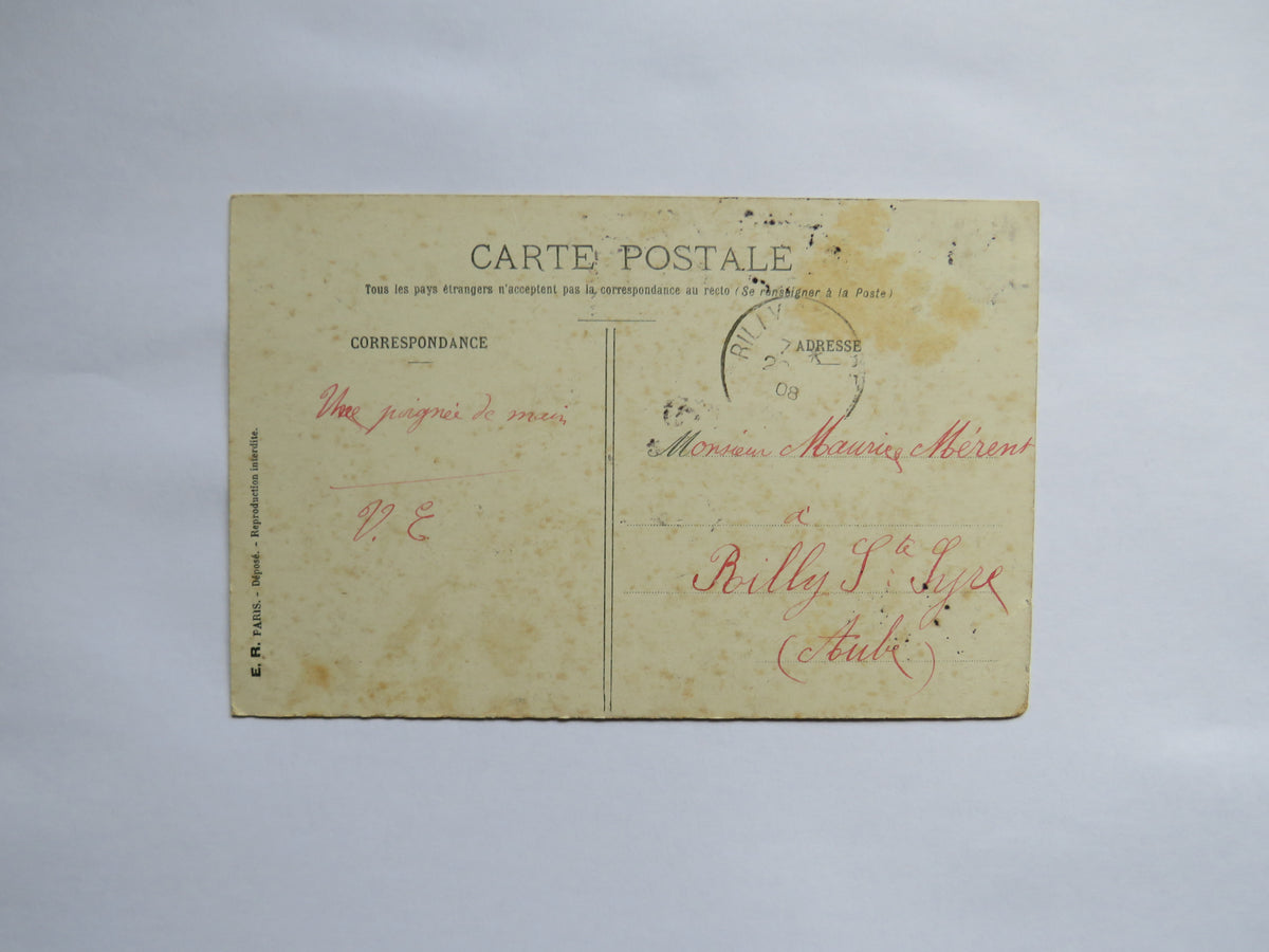 Vintage Postcard of Repas trouble, E. R. Paris - Depose, 1908
