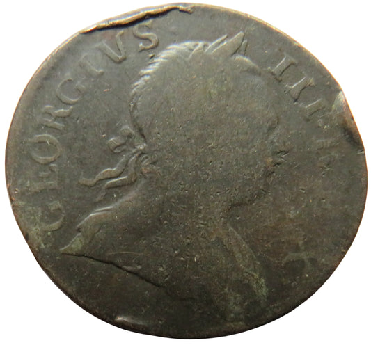 1773 King George III Halfpenny Coin - Great Britain