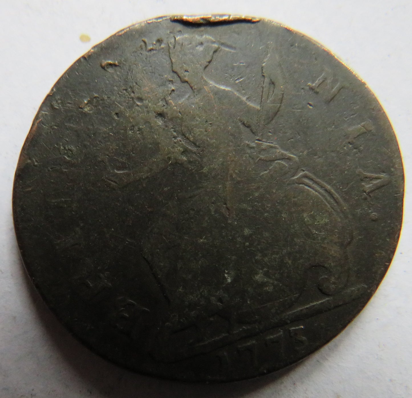 1773 King George III Halfpenny Coin - Great Britain