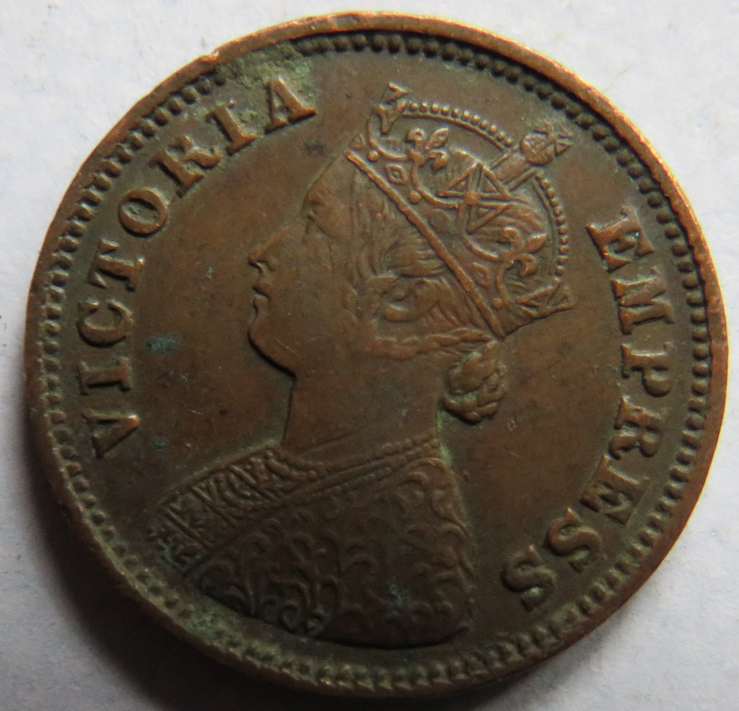 1898 Queen Victoria India 1/2 Pice Coin
