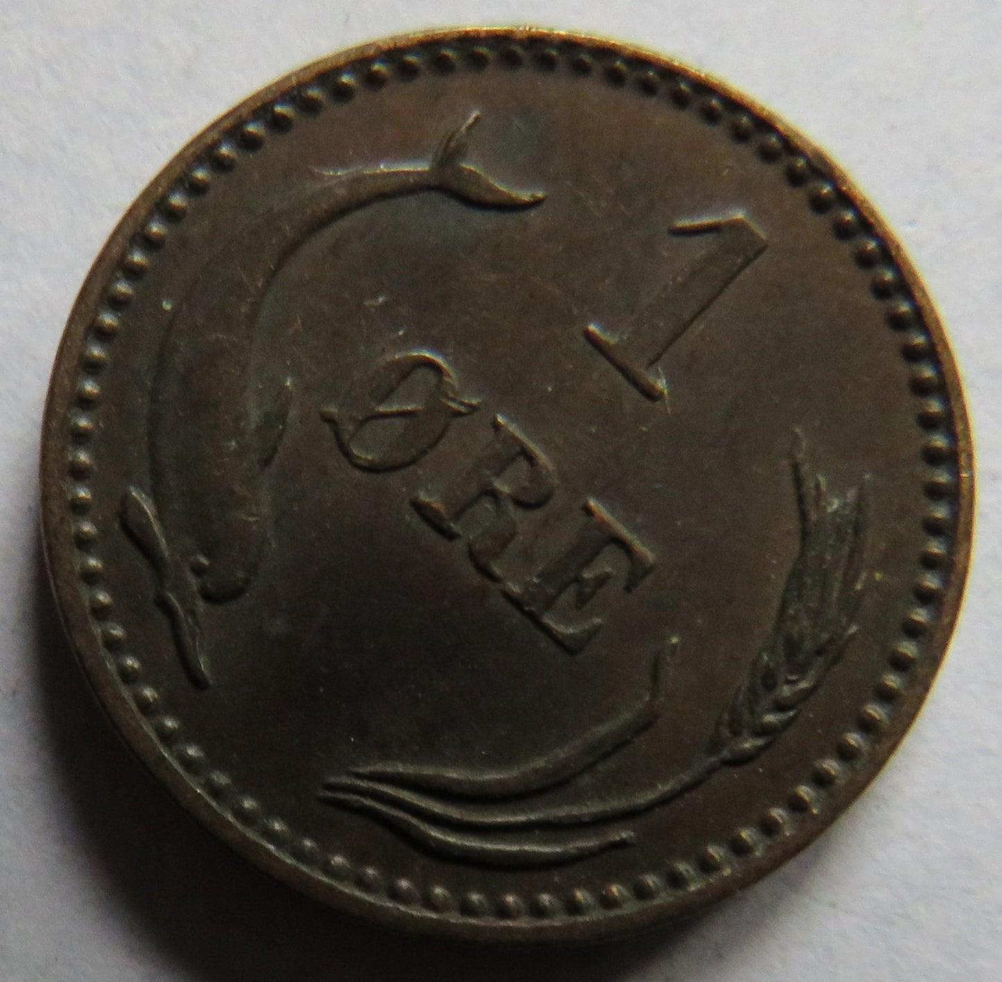 1904 Denmark One Ore Coin