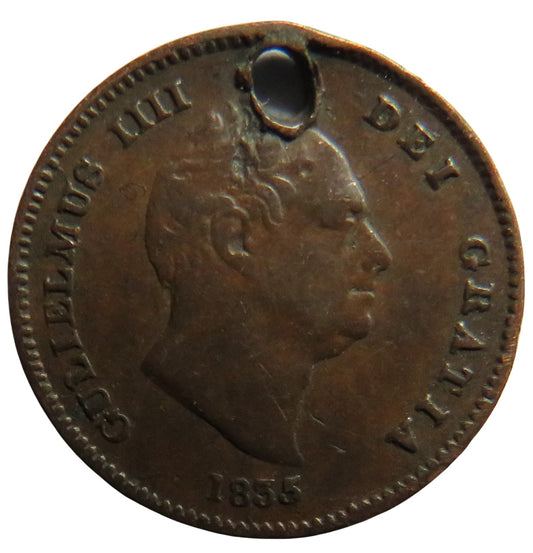 1835 King William IV 1/3 Third Farthing Coin For Use In Malta