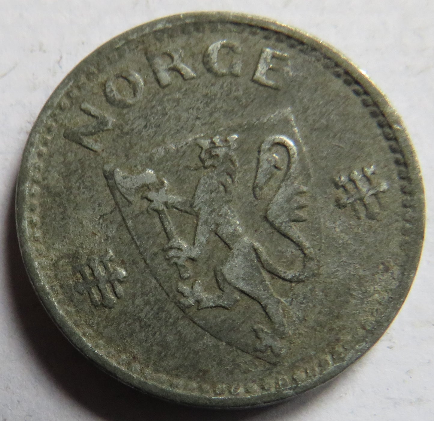 1942 Norway 50 Ore Coin