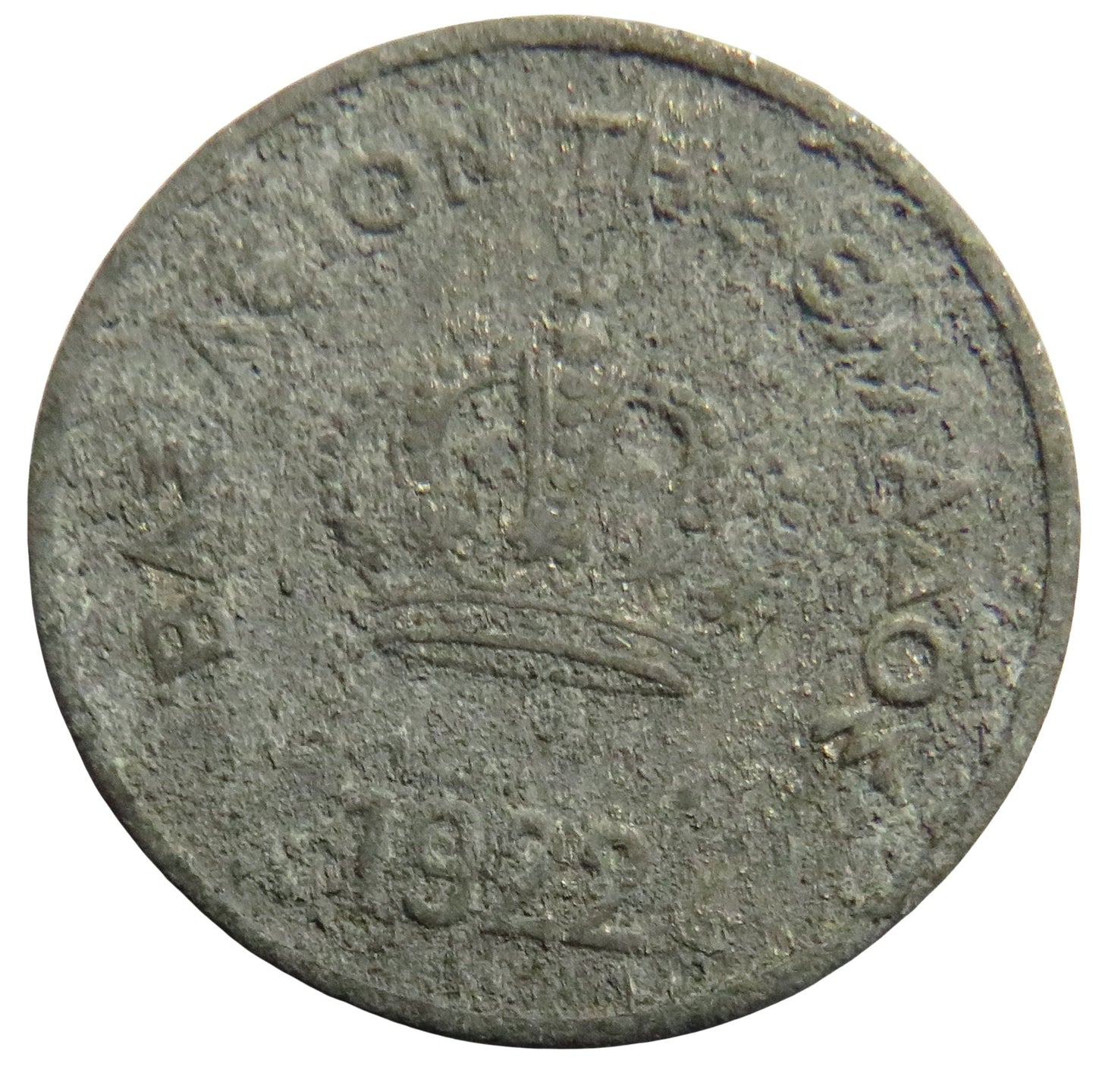 1922 Greece 10 Lepta Coin