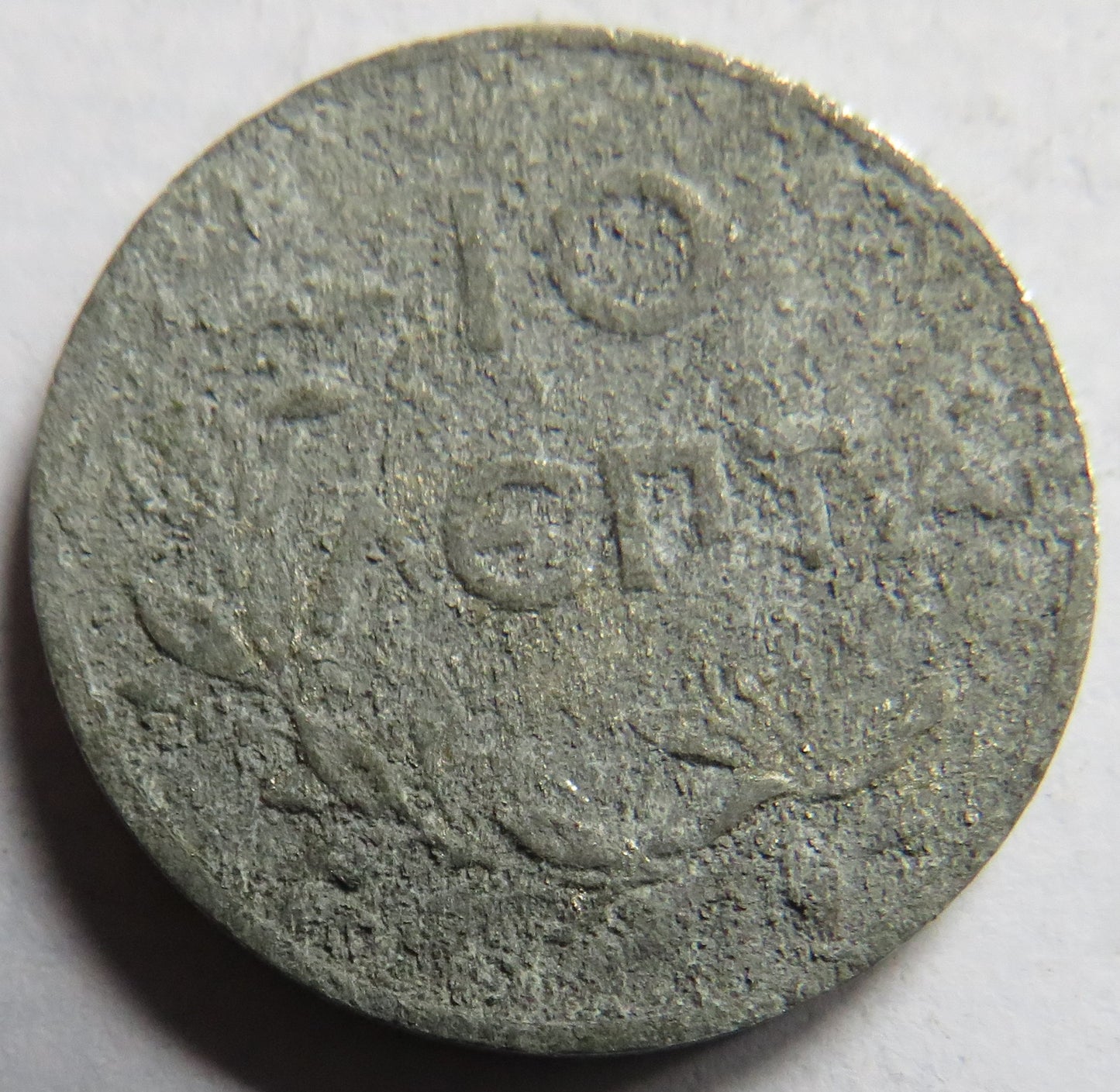 1922 Greece 10 Lepta Coin