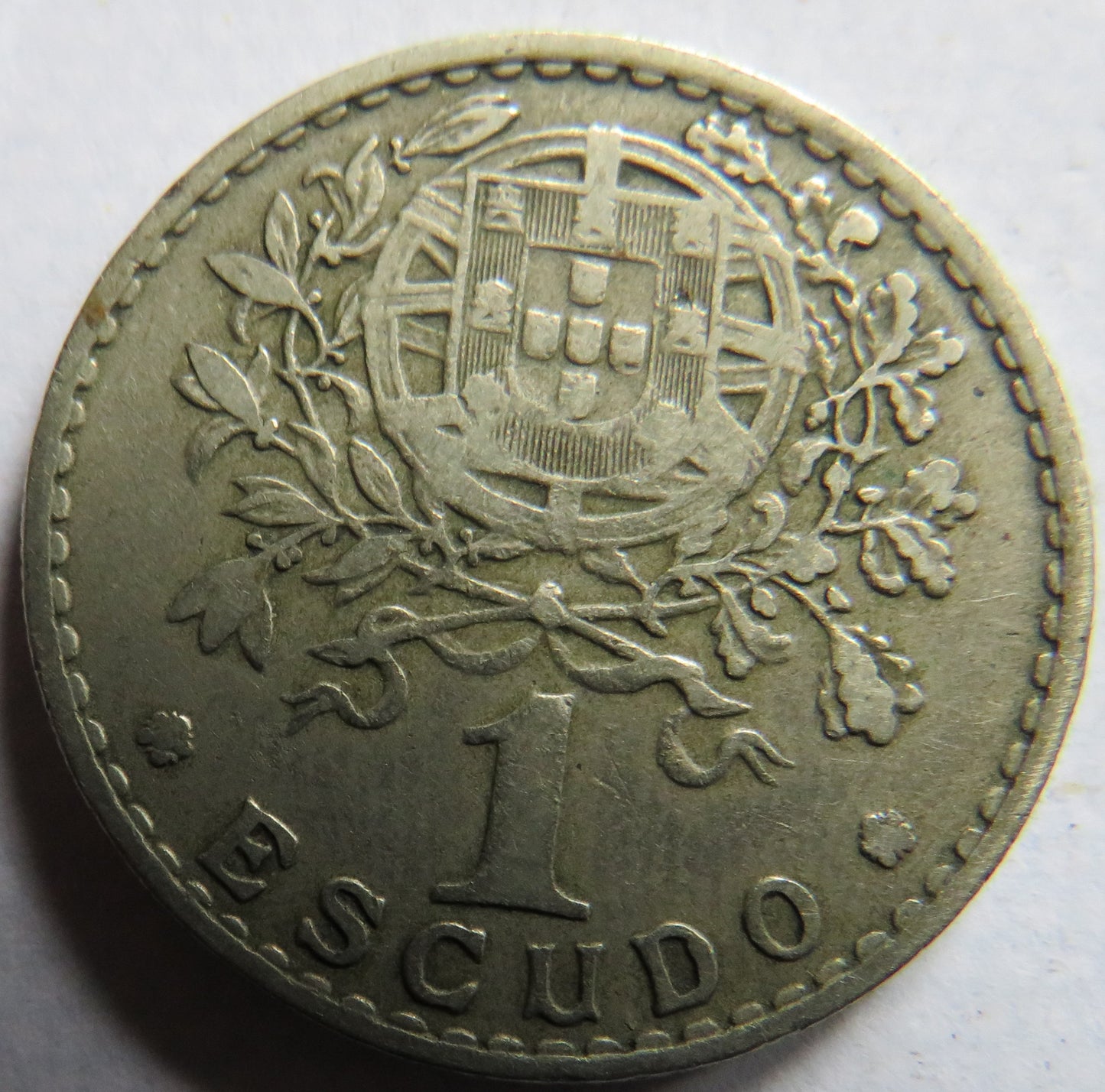 1951 Portugal One Escudo Coin