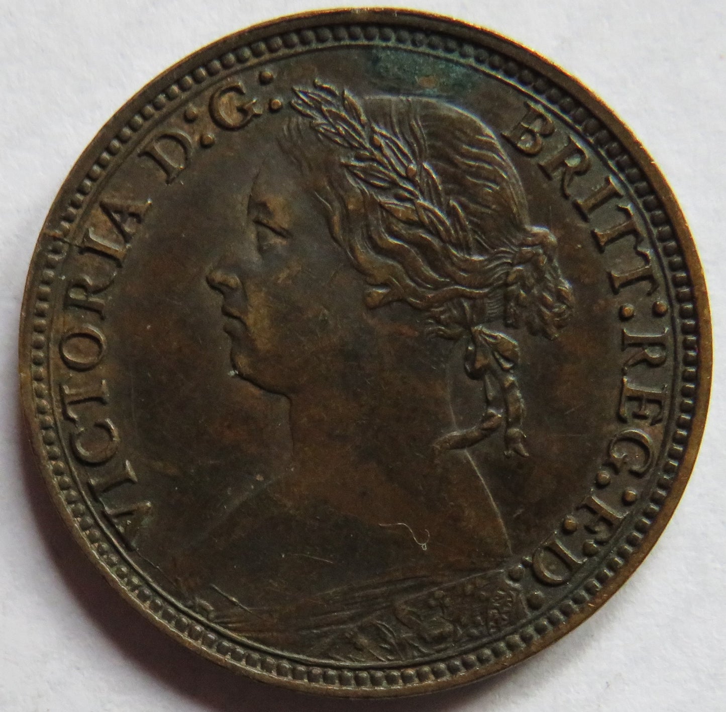 1878 Queen Victoria Farthing Coin - Great Britain