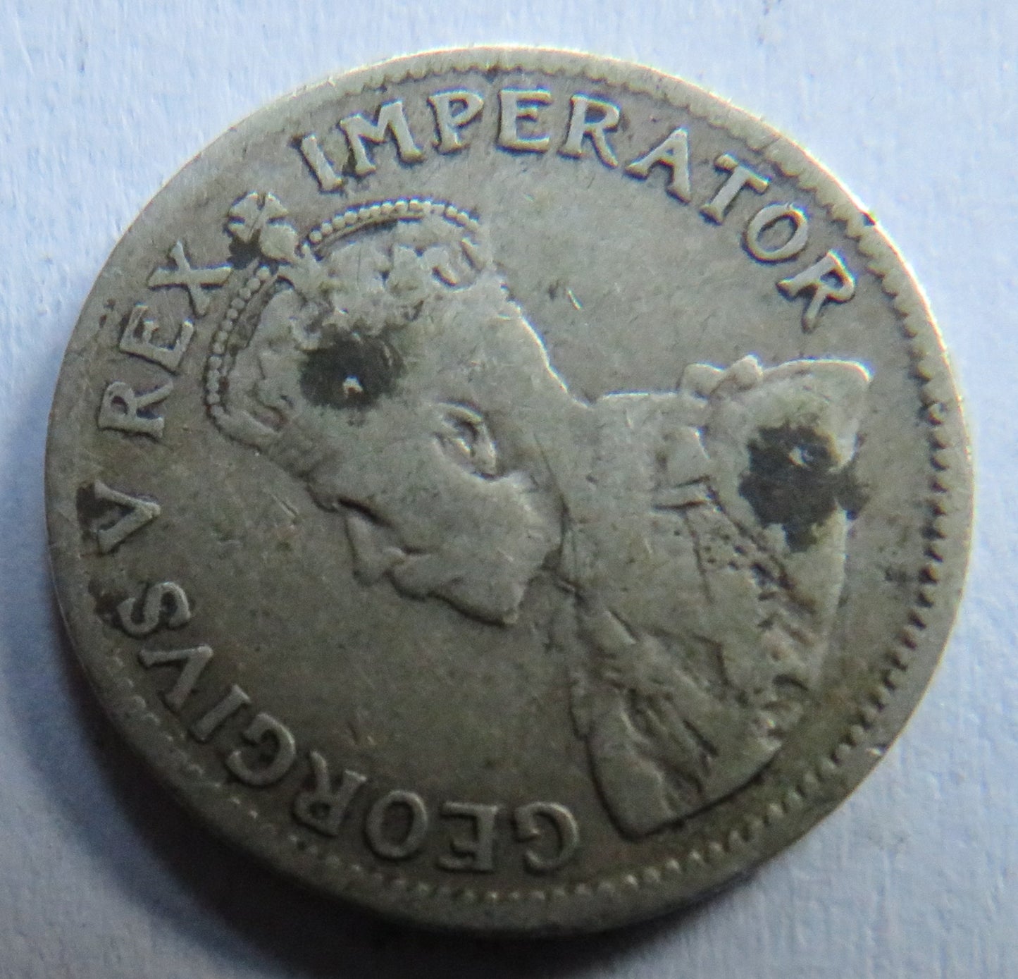 1927 King George V South Africa Silver Threepence Coin