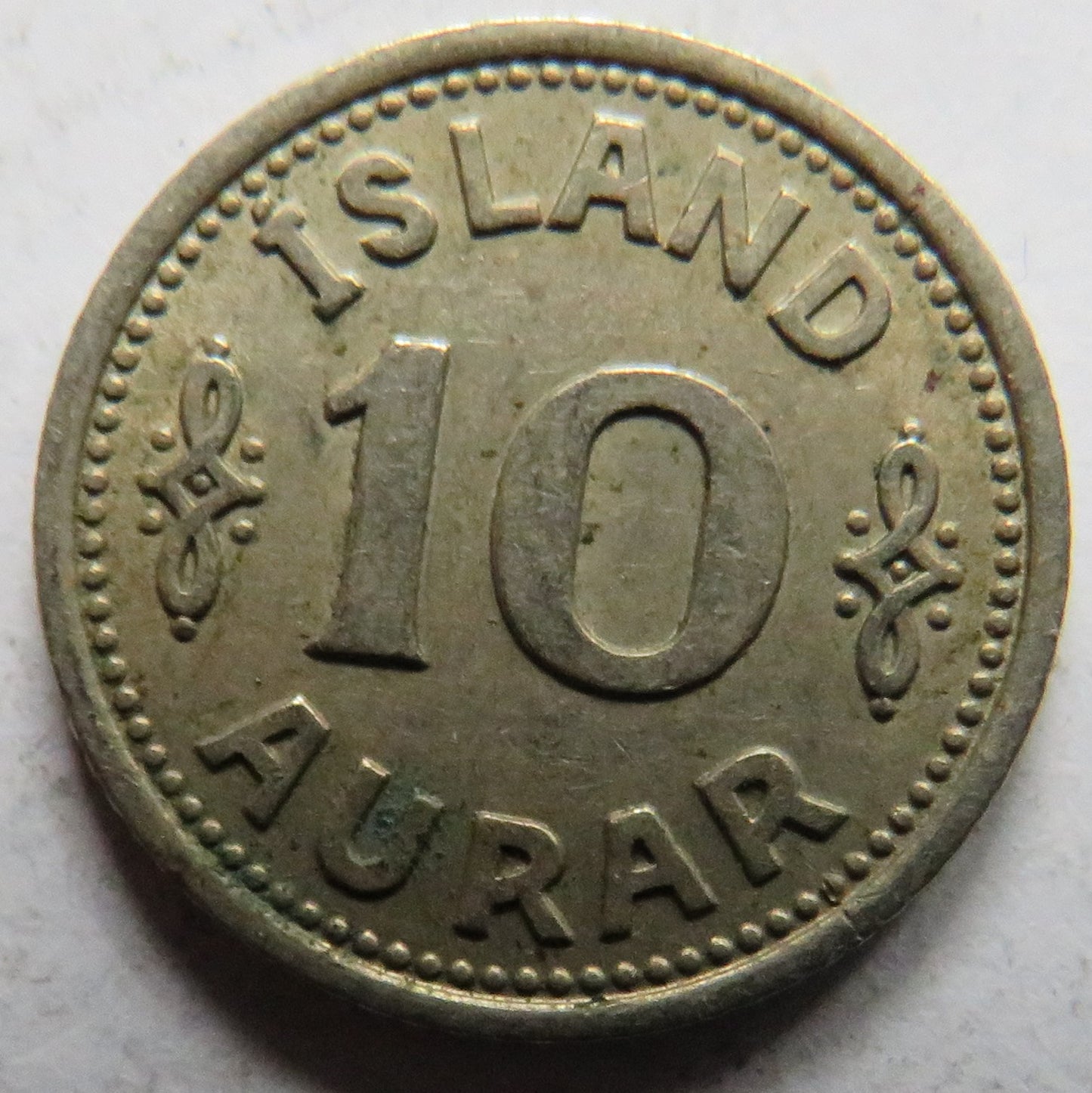 1940 Iceland 10 Aurar Coin