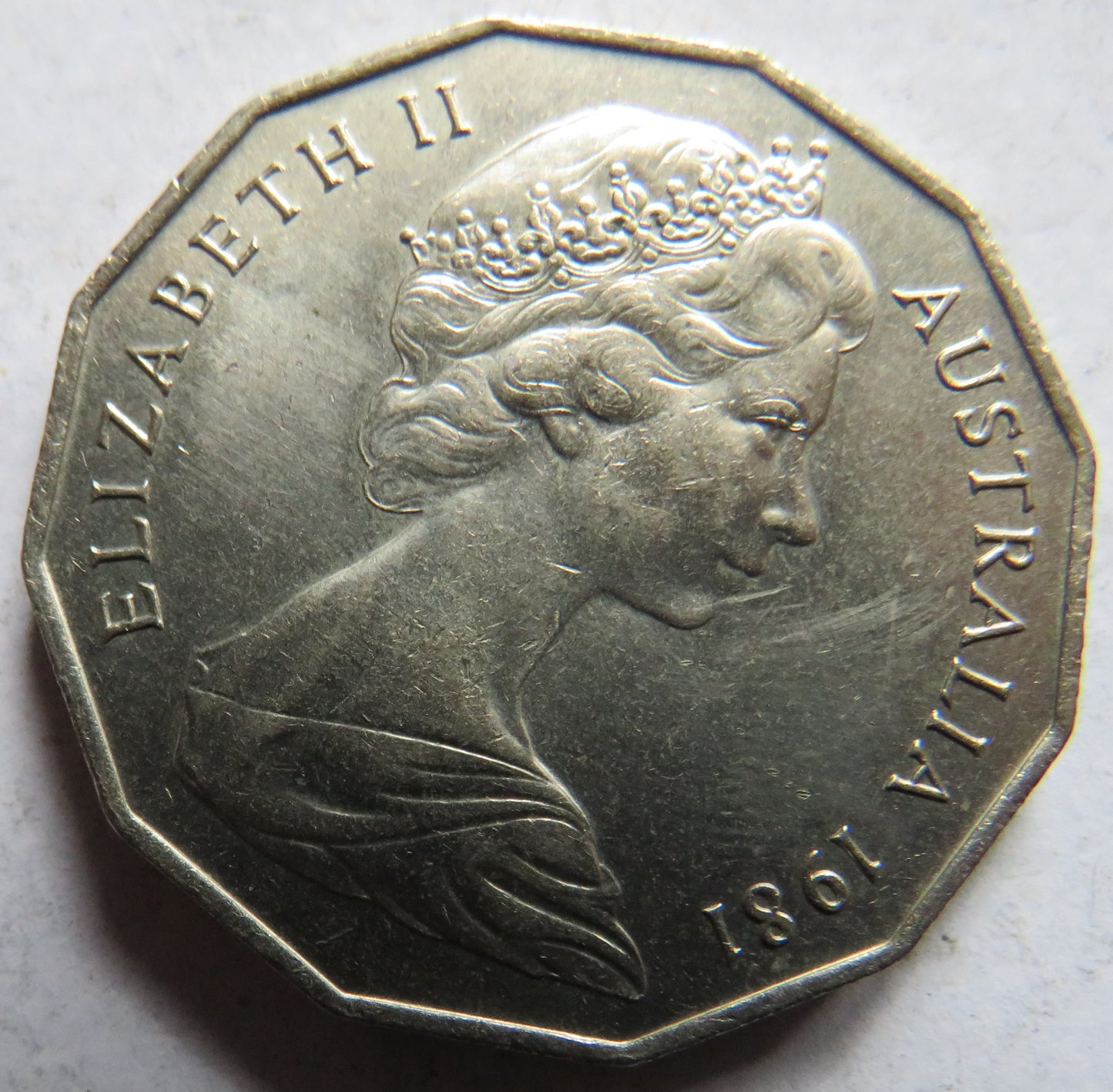 1981 Queen Elizabeth II Australia 50 Cents Coin Charles & Diana