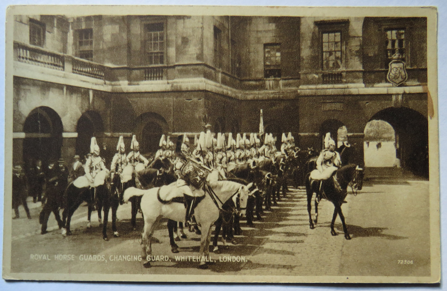 Vintage Postcard of Royal Horse Guards, Changing Guard, Whitehall, London