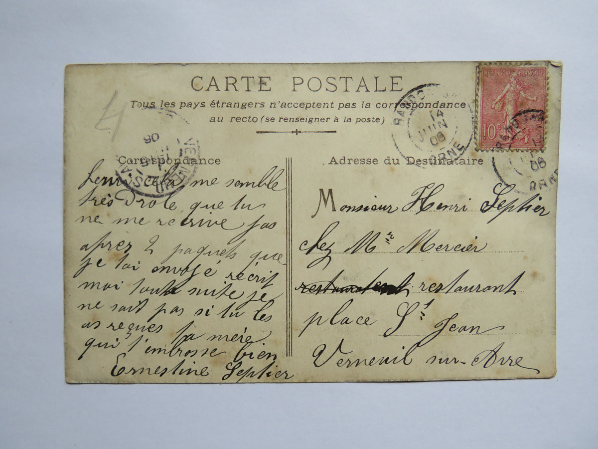 Vintage Postcard of Satirical French Military, "Tu Nesais Pas Pinto, Ceque C'est Cette Infirme La?", 1906