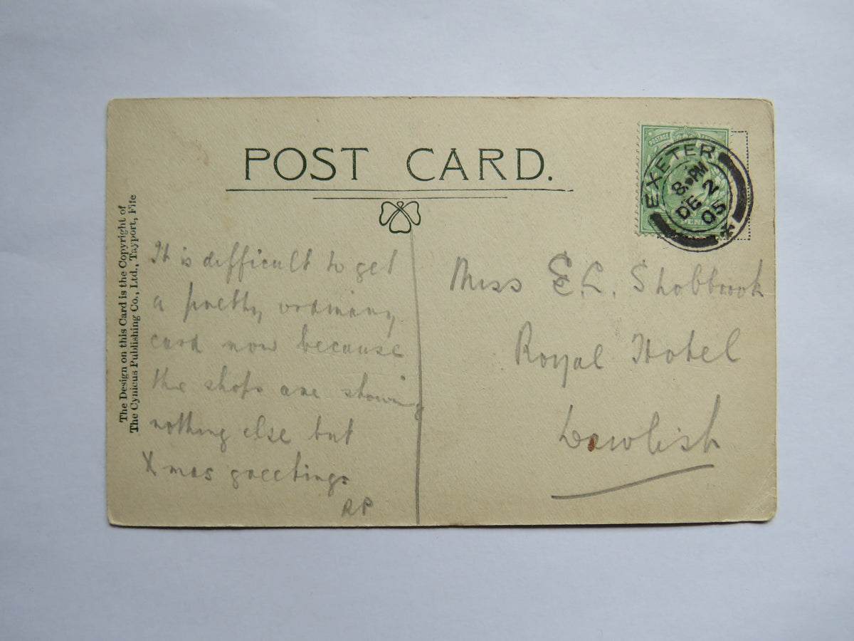 Vintage Postcard of "When you & I were young" 1905
