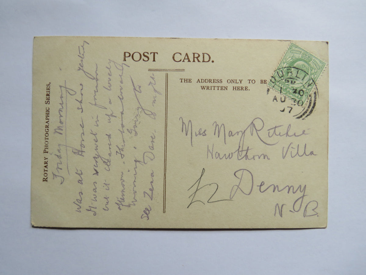 Vintage Postcard of Misses Phyllis & Zen Dare, 1907, Rotary Photo 4494
