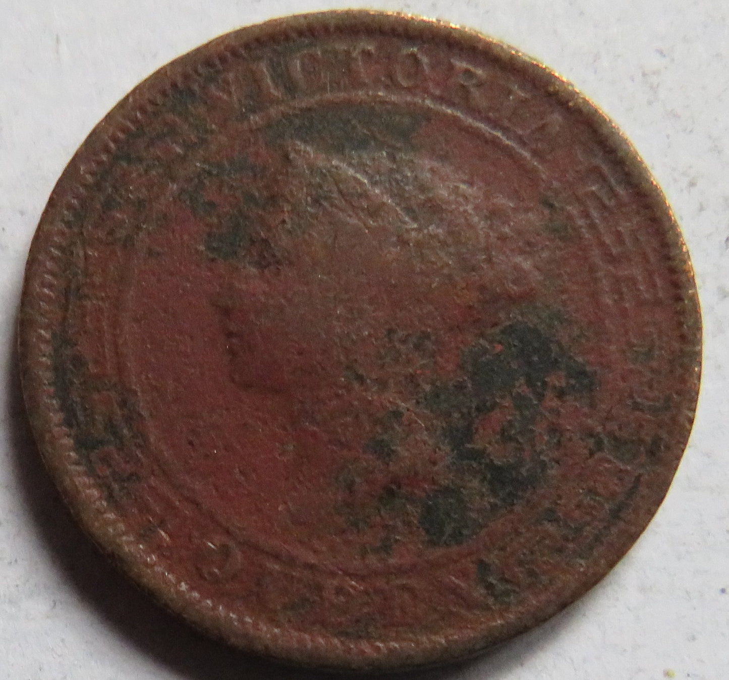 1870 Queen Victoria Ceylon One Cent Coin