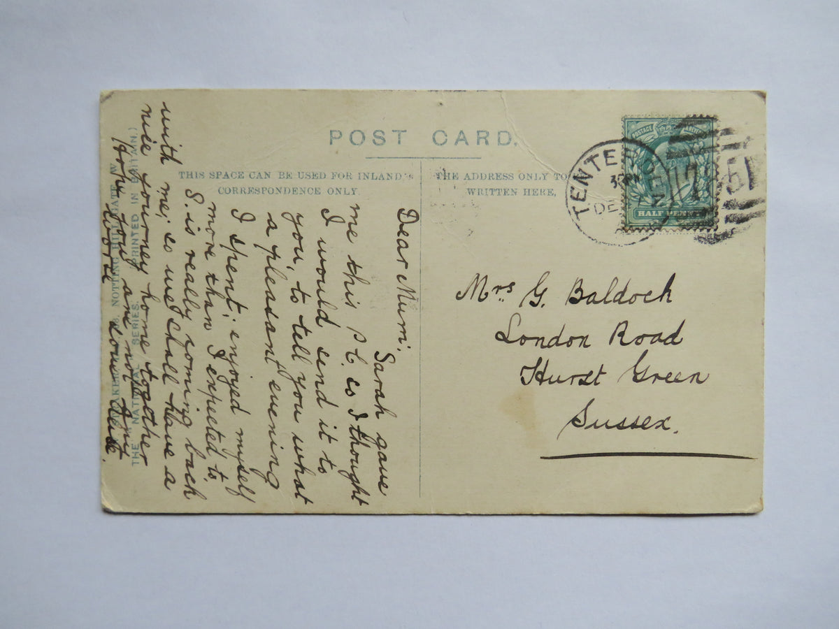 Vintage Postcard of Round Pond, Kensington Gardens