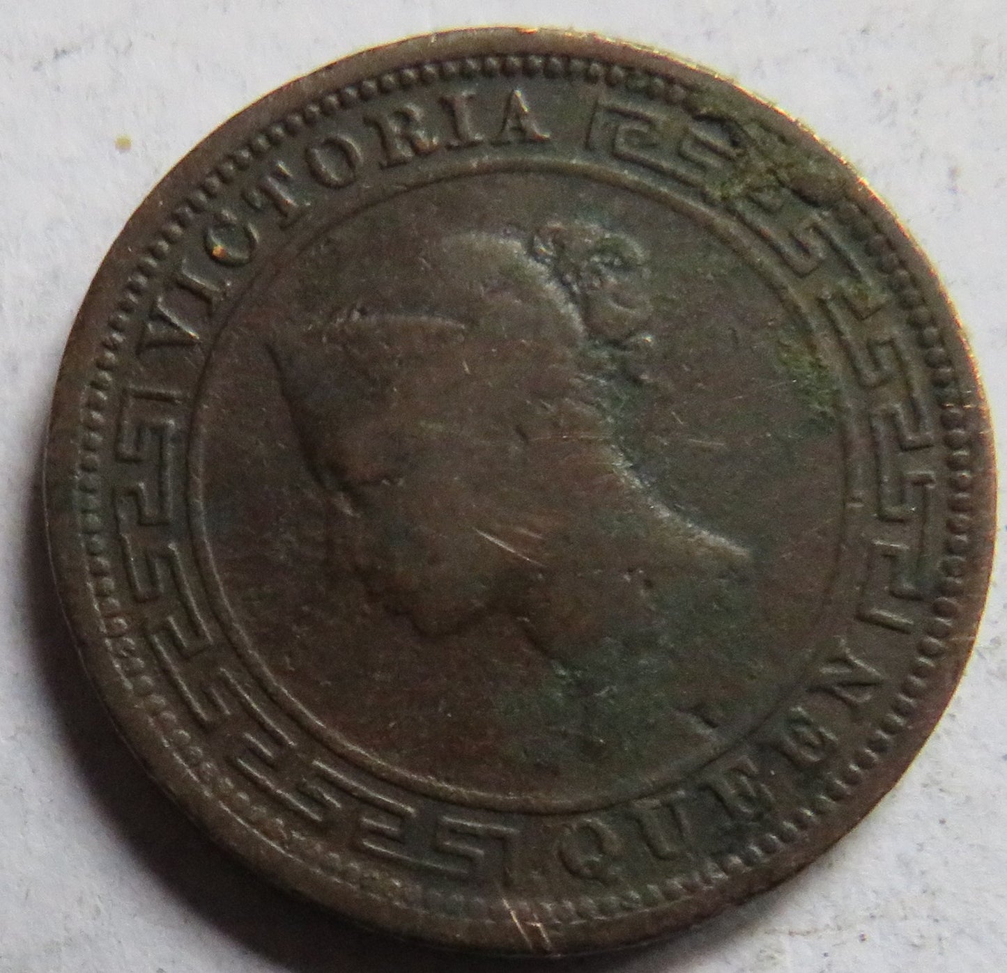 1870 Queen Victoria Ceylon Half 1/2 Cent Coin