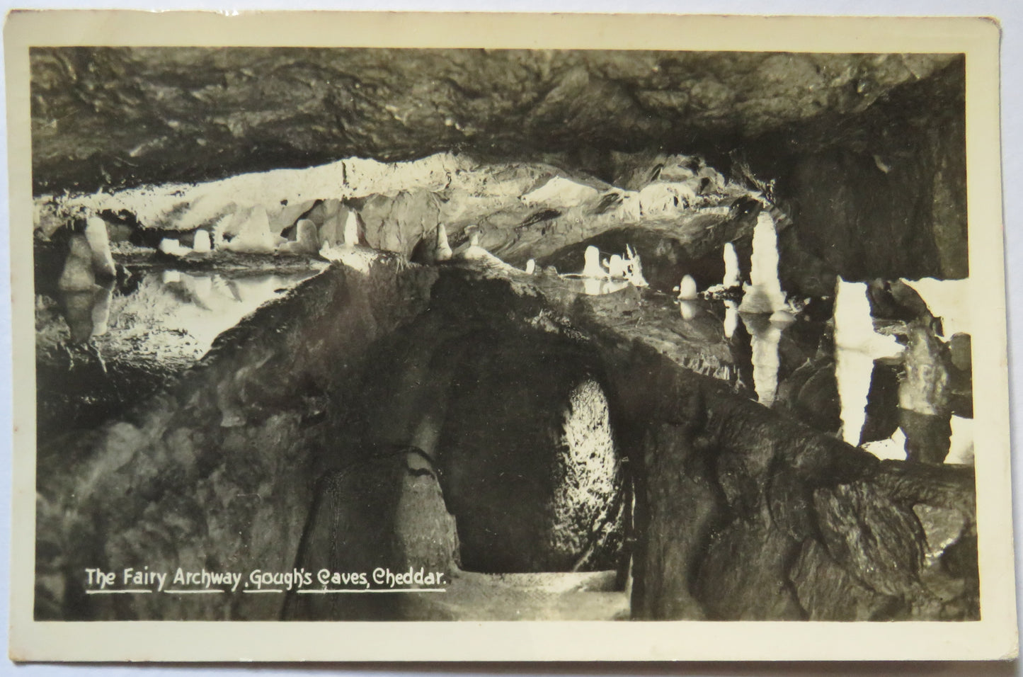 Vintage Postcard of The Fairy Archway, Gough's Caves, Cheddar 1954