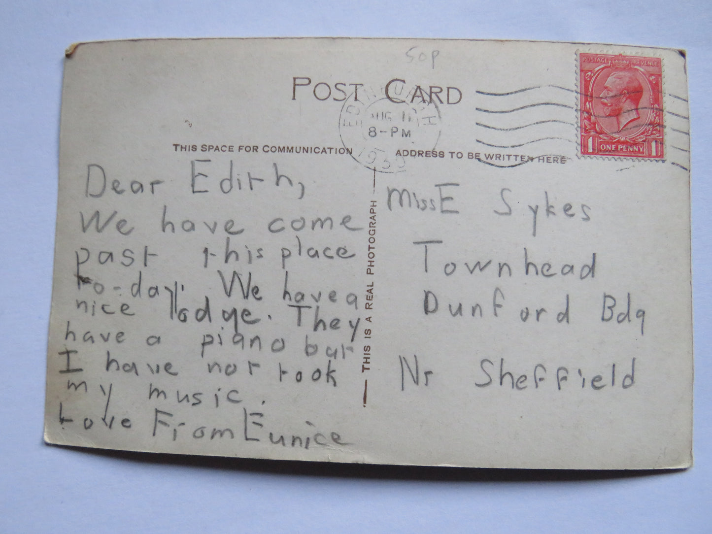 Vintage Postcard of Holyrood Palace, Edinburgh 1930