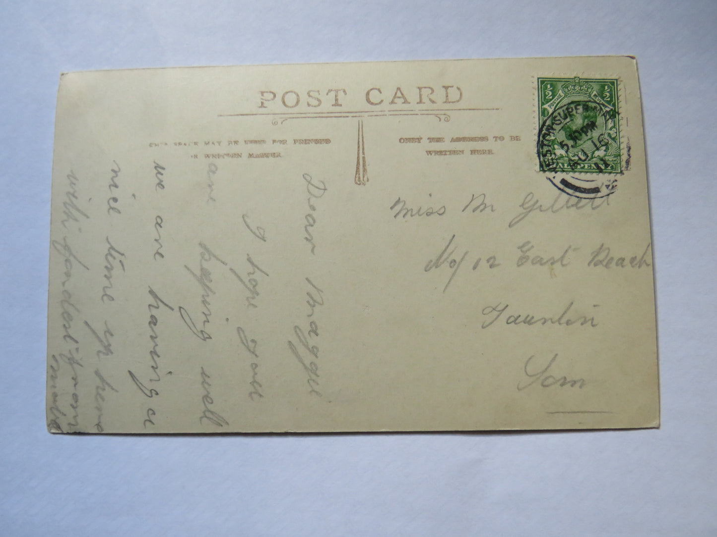 Vintage Postcard of Fountain in Grove Park, Weston-Super-Mare
