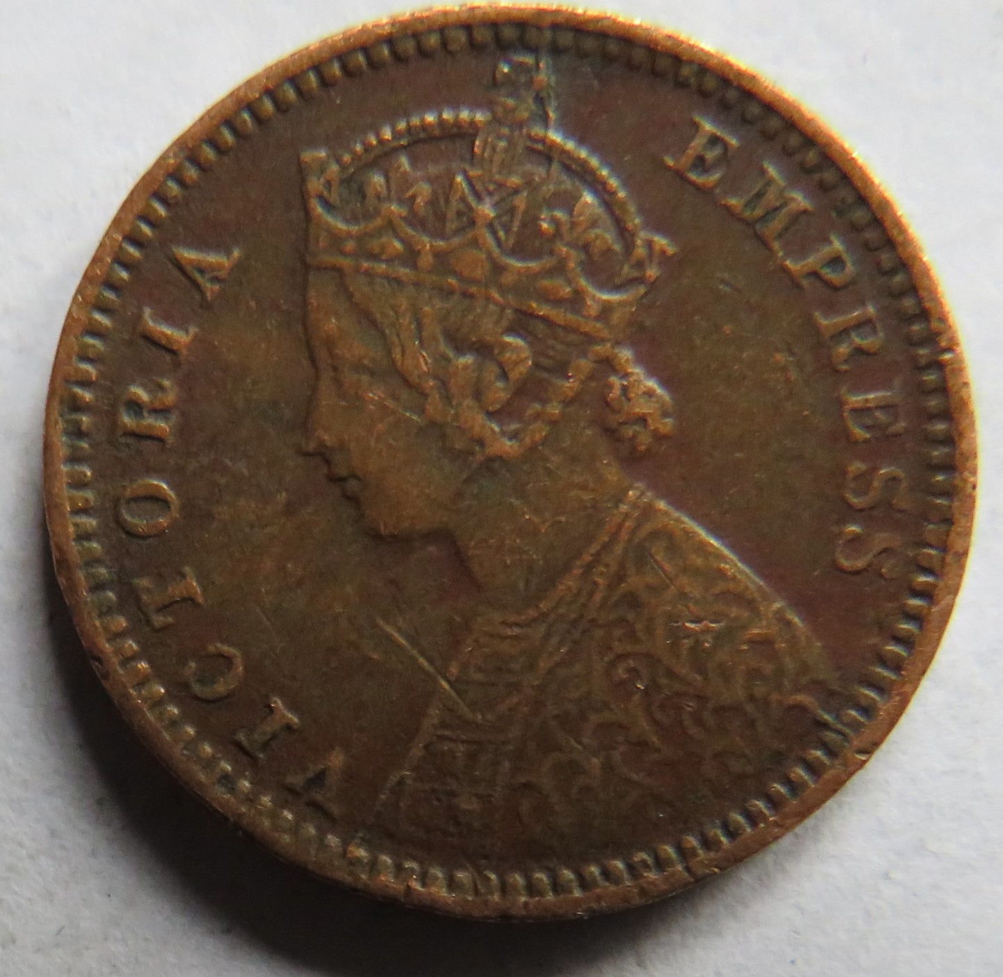 1892 Queen Victoria India 1/12th Anna Coin