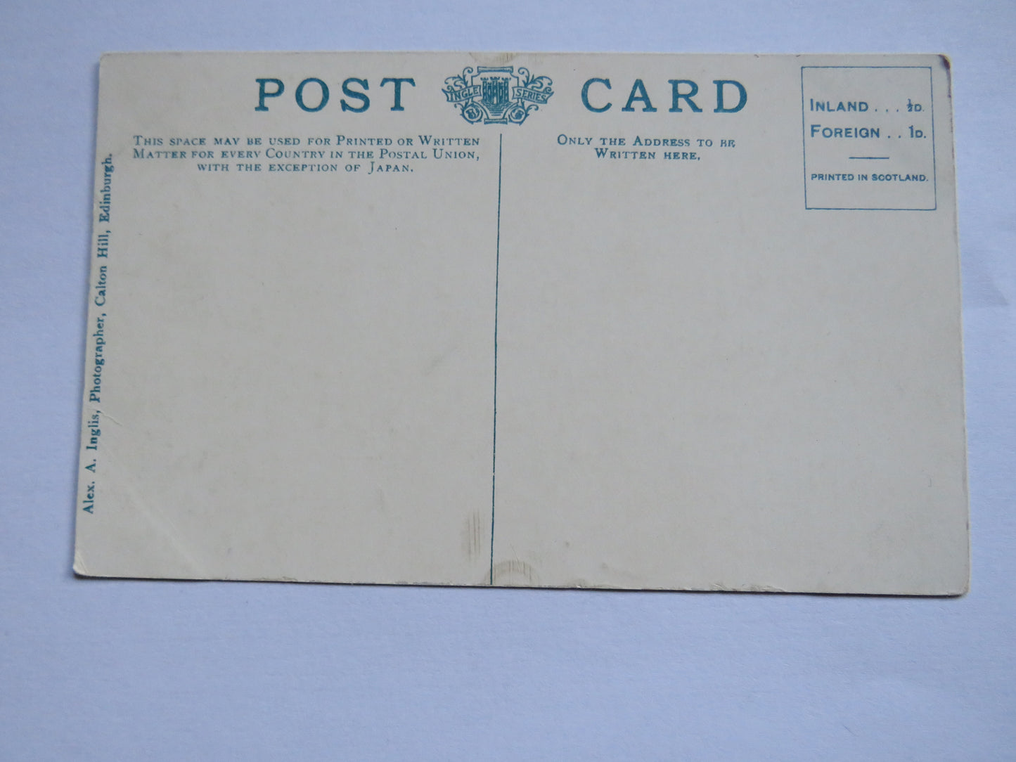 Vintage Postcard of In The Banqueting Hall, Edinburgh Castle, Gun Carriage