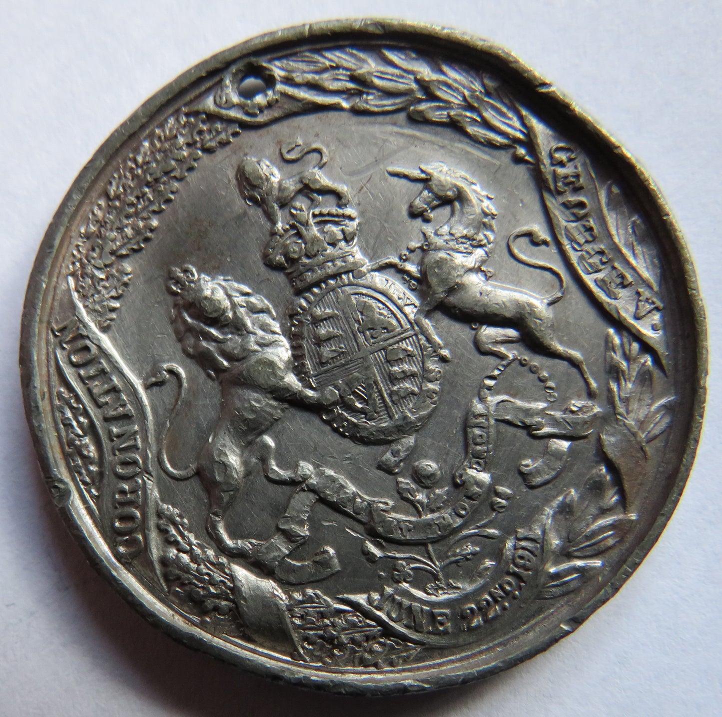 1911 King George V & Queen Medal Coronation Medal