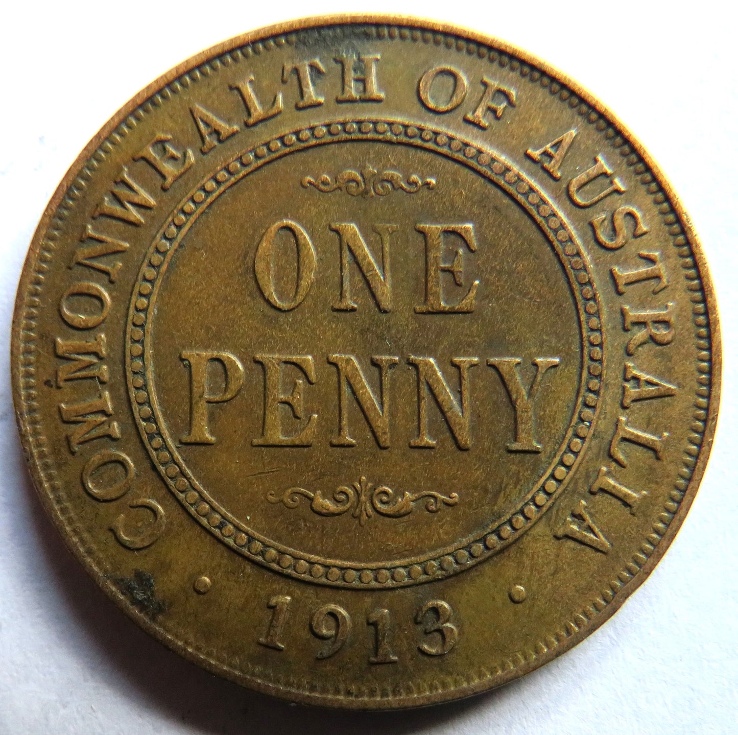 1913 King George V Australia One Penny Coin