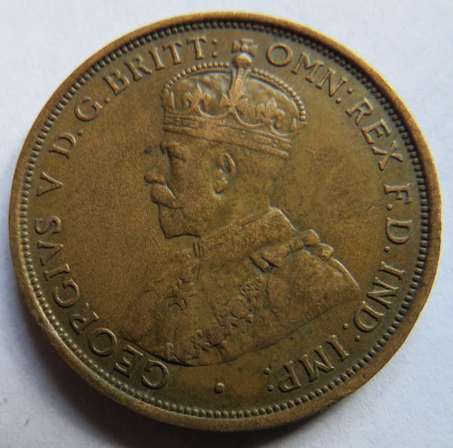 1913 King George V Australia One Penny Coin