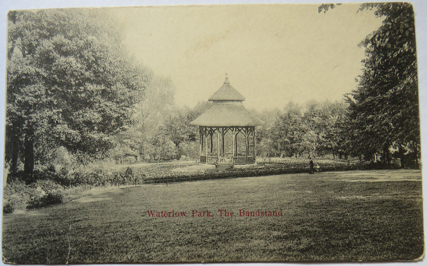 Vintage Postcard of Waterlow Park, The Bandstand