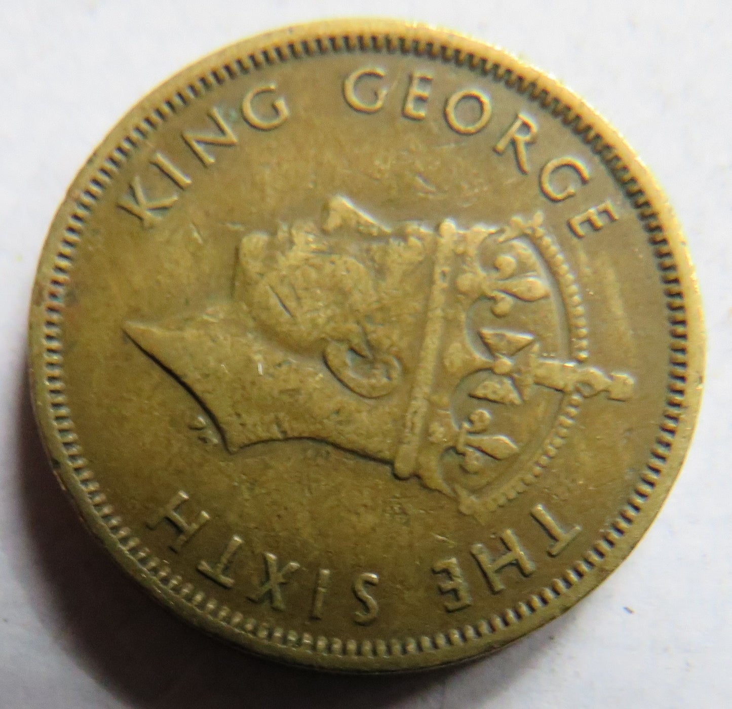 1949 King George VI Hong Kong 10 Cents Coin