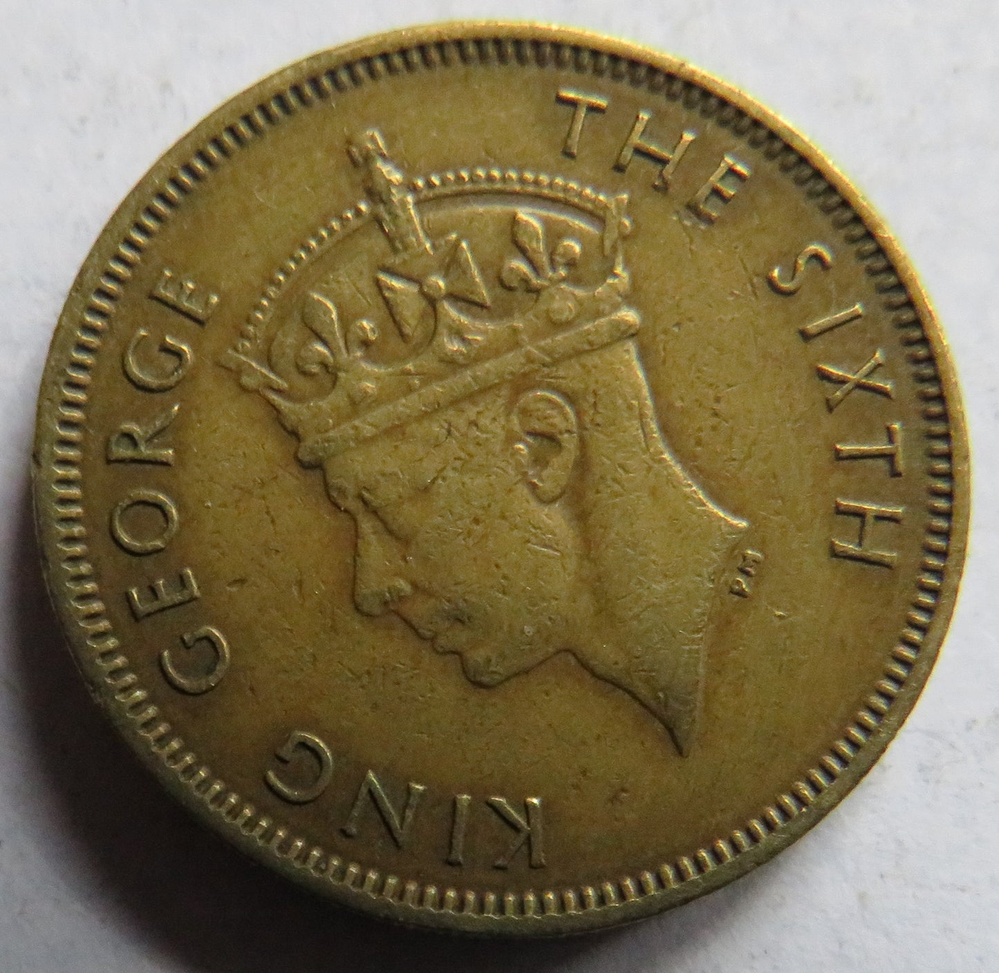 1950 King George VI Hong Kong 10 Cents Coin
