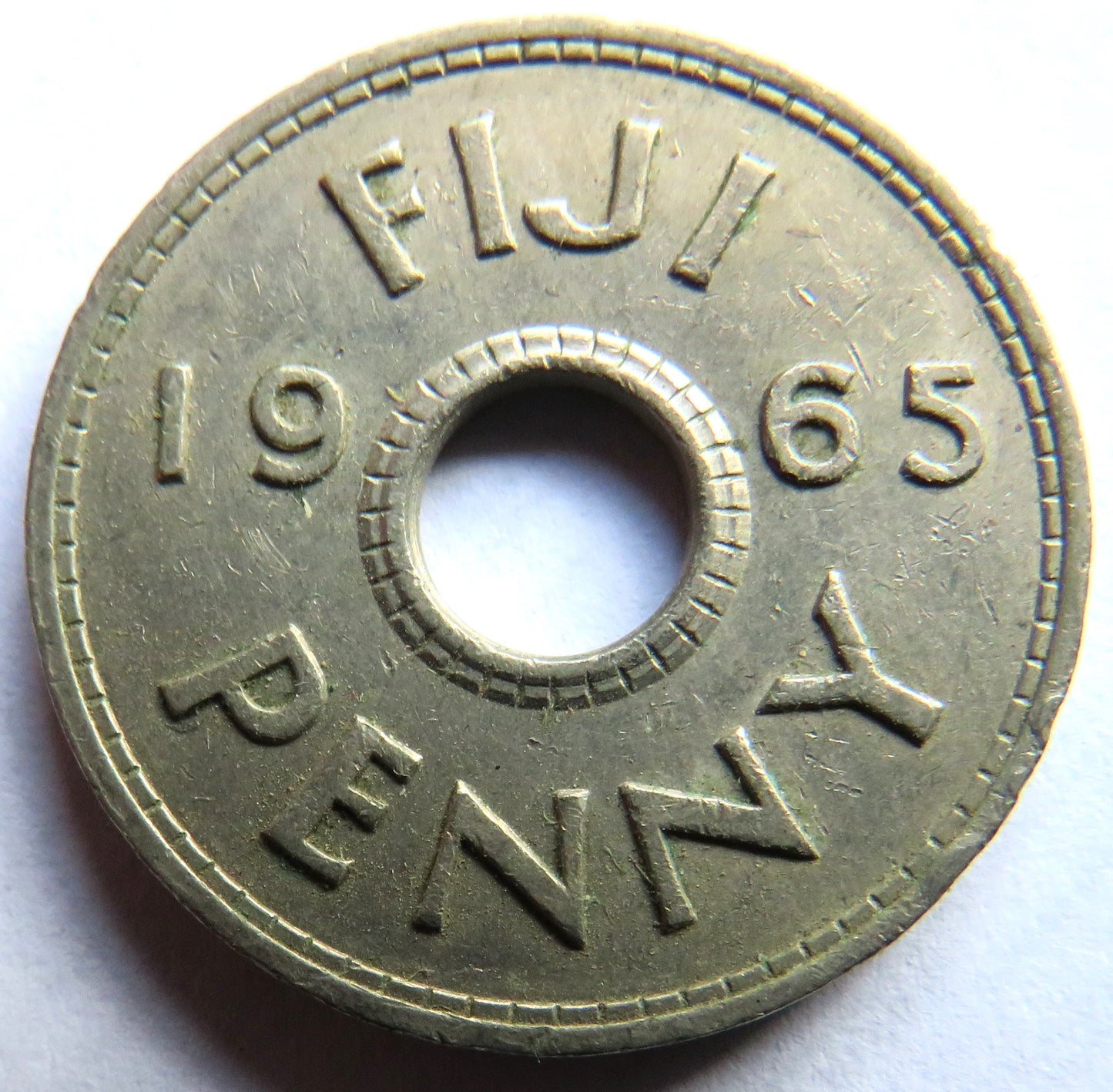 1965 Queen Elizabeth II Fiji One Penny Coin