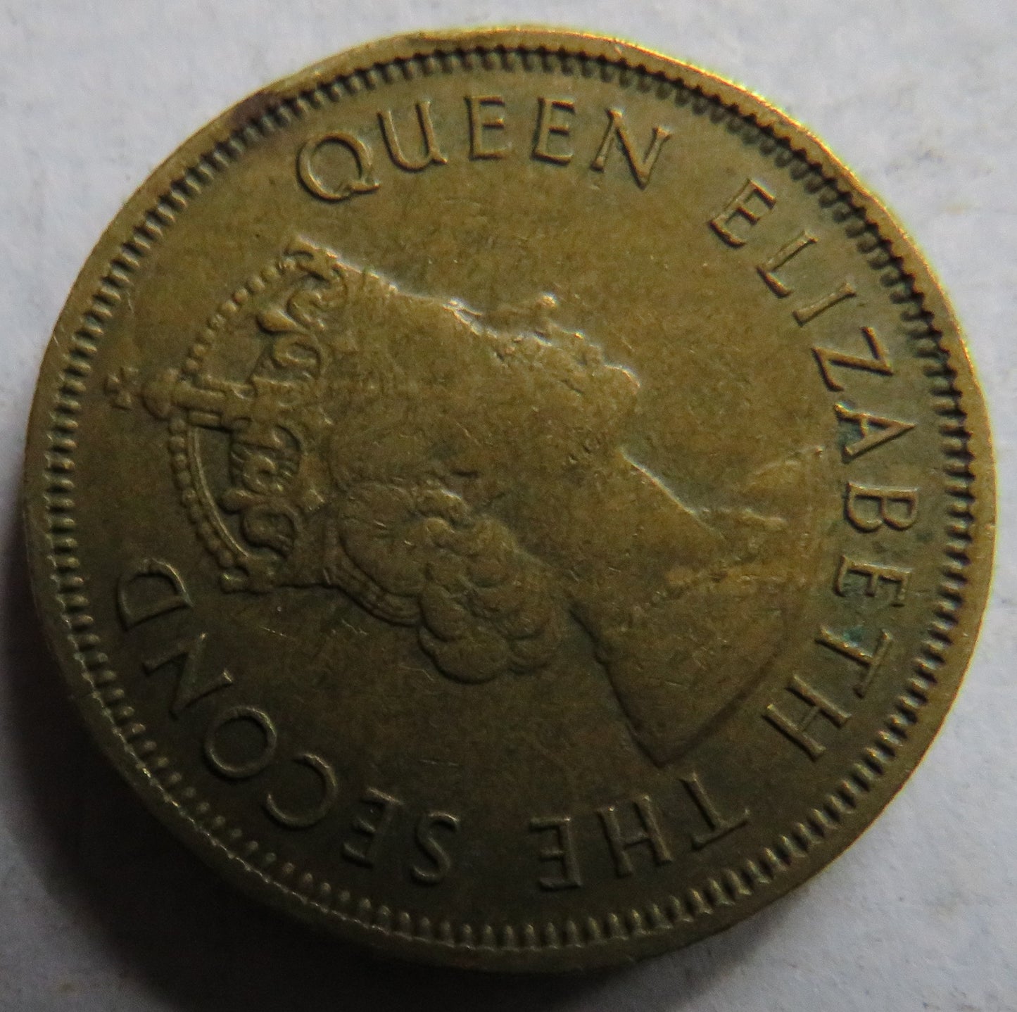 1961 Queen Elizabeth II Hong Kong 10 Cents Coin