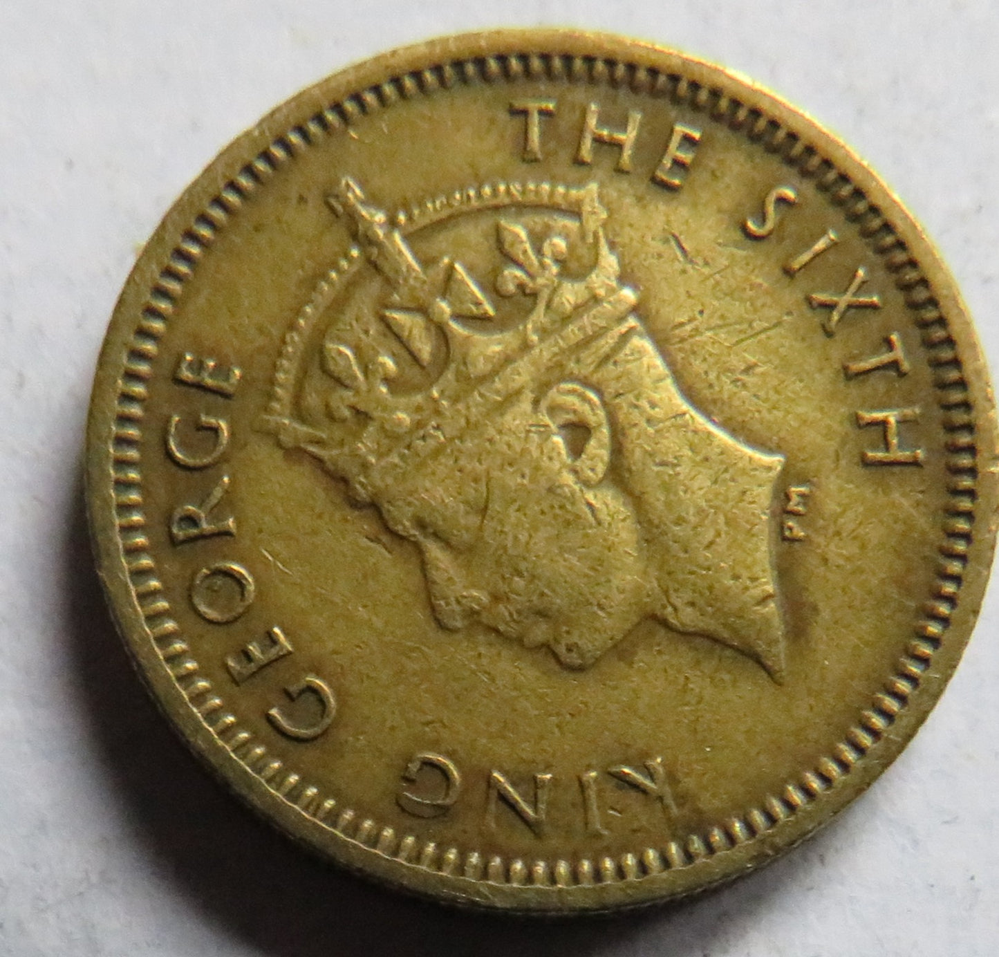 1949 King George VI Hong Kong 5 Cents Coin
