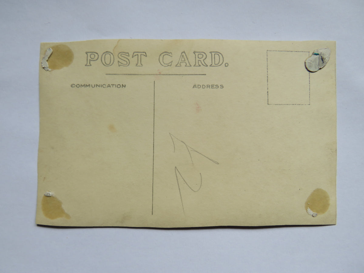 Vintage Postcard of Woman in 1920's style dress and headband, signed 1931