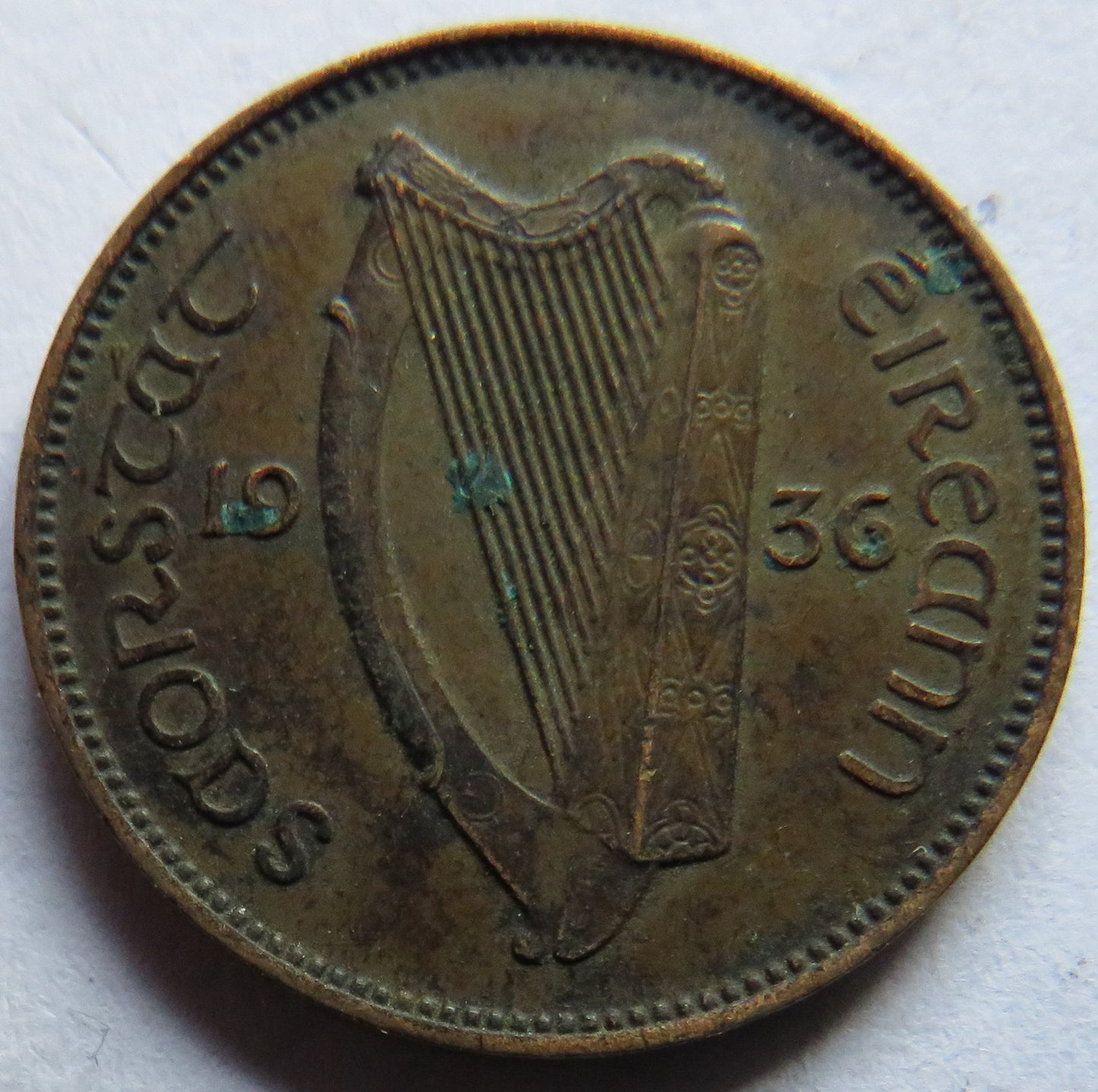 1936 Ireland Farthing Coin