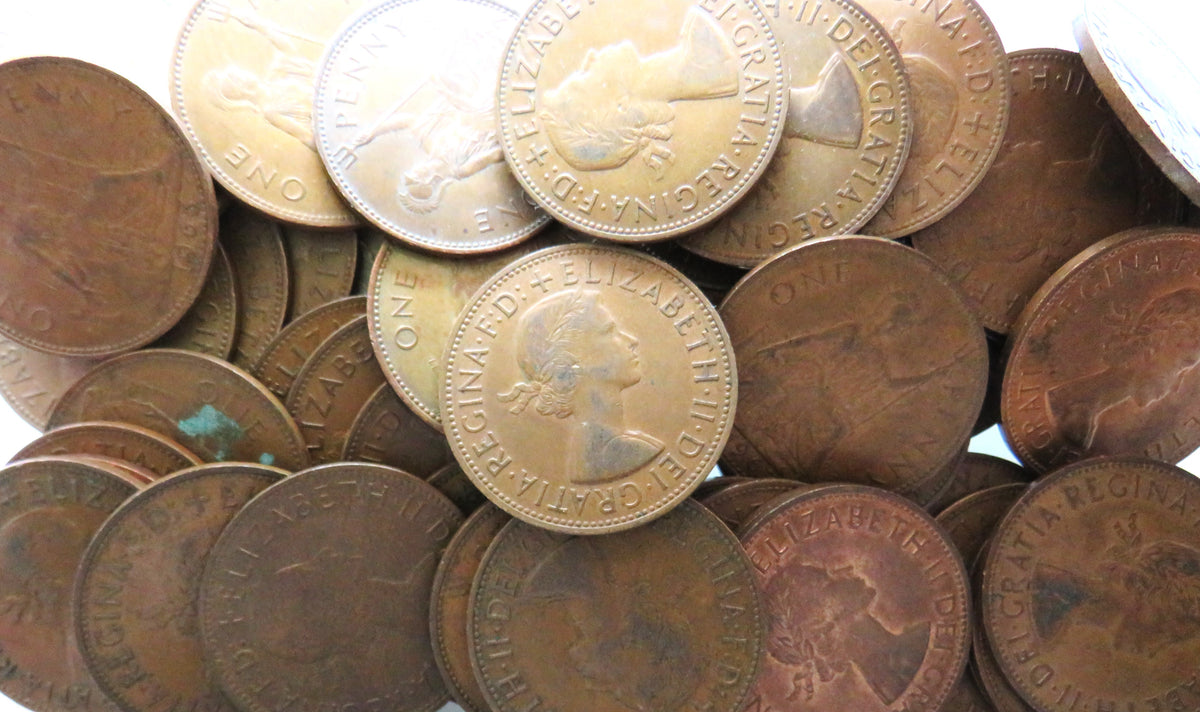 Bulk Lot of Queen Elizabeth II (1953-1967) One Penny Coins - Choose Your Amount