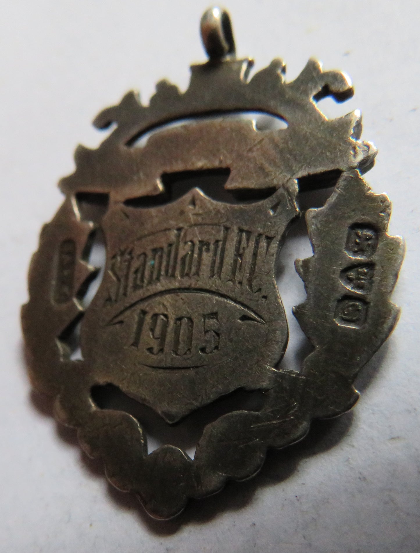 Antique Silver Fob Football Medal Standard F.C 1905
