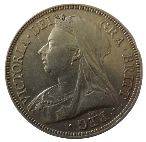 1893 Queen Victoria Silver Halfcrown Coin