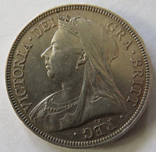 Load image into Gallery viewer, 1893 Queen Victoria Silver Halfcrown Coin
