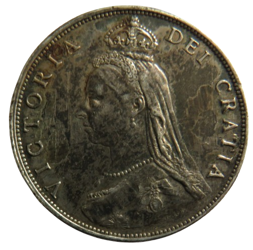 1887 Queen Victoria Jubilee Head Silver Florin Coin