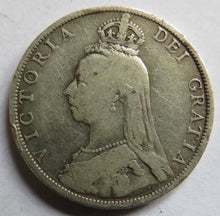 Load image into Gallery viewer, 1889 Queen Victoria Jubilee Head Silver Florin Coin
