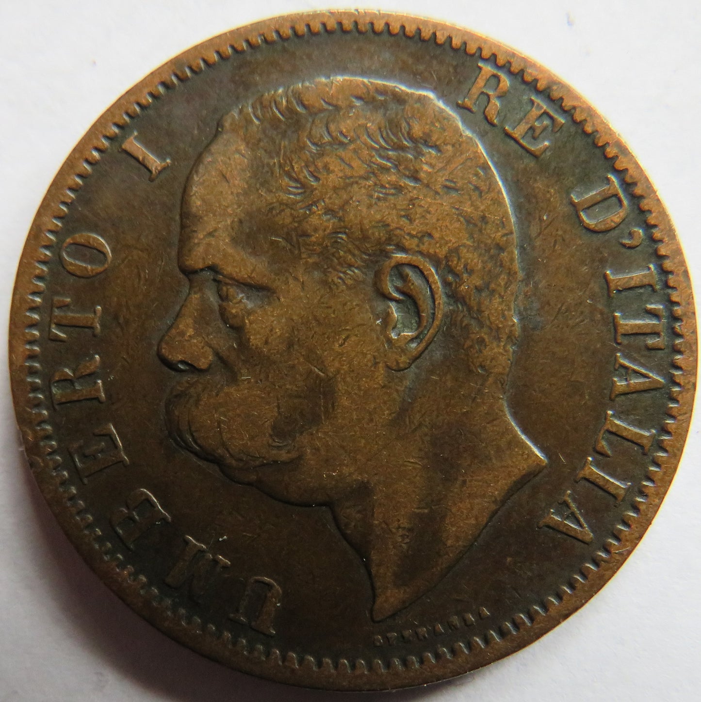 1894-R Italy 10 Centesimi Coin