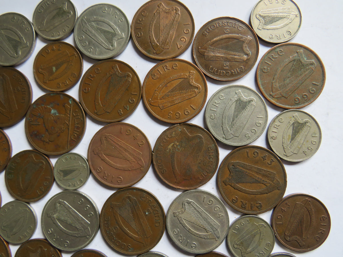 A Good Collection of Old Coins From Ireland
