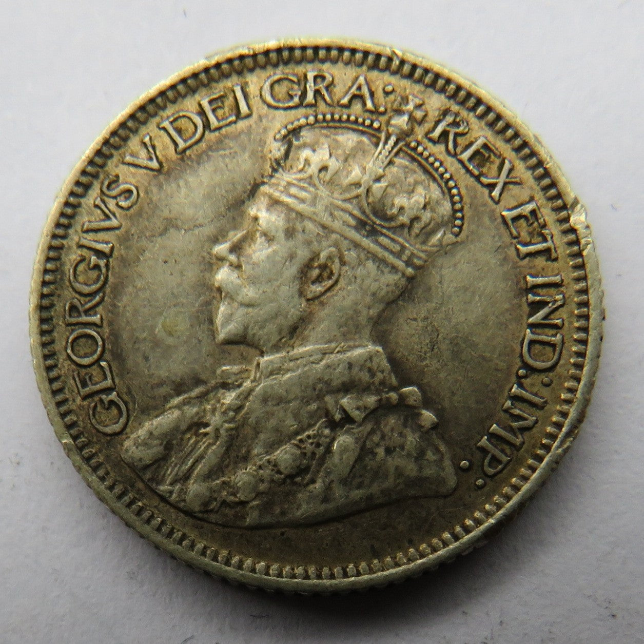 1935 King George V Canada Silver 10 Cents Coin Scarce