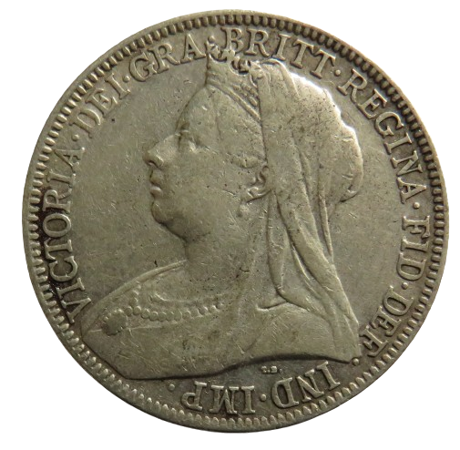 1899 Queen Victoria Silver Florin / Two Shillings Coin